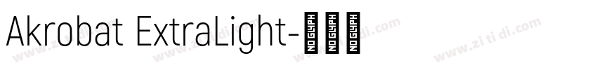 Akrobat ExtraLight字体转换
